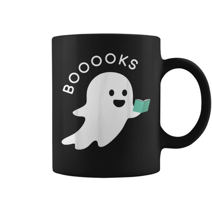 Halloween Booooks Ghost Reading Boo Read Books Library  Coffee Mug