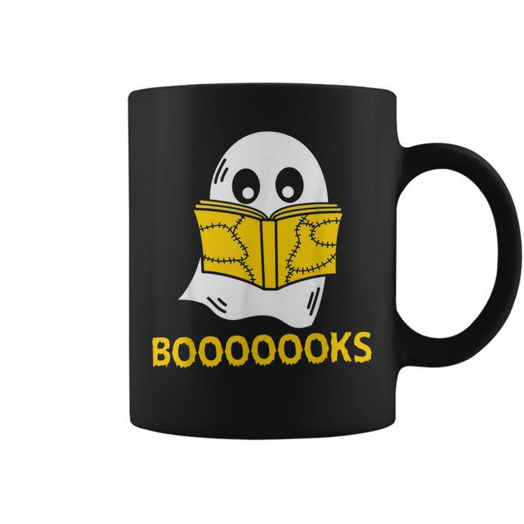 Halloween Booooks Ghost Reading Boo Read Books Library  V4 Coffee Mug