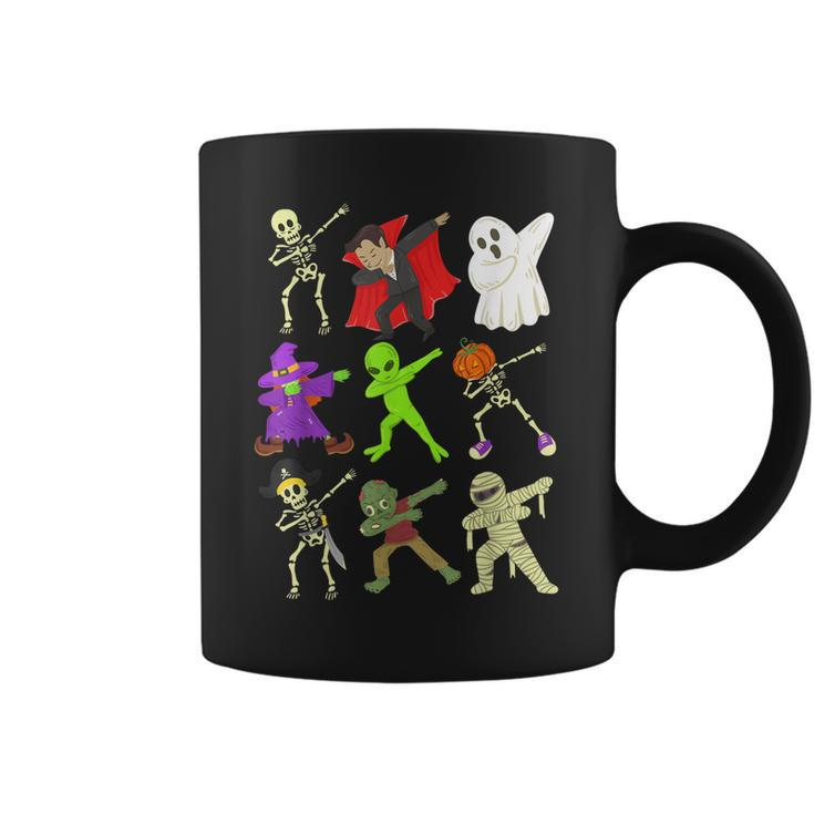 Halloween Dabbing Skeleton Vampire Mummy Zombie Pirate Witch Coffee Mug