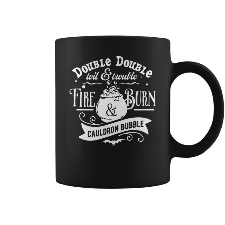 Halloween Double Double Toil And Trouble White Coffee Mug