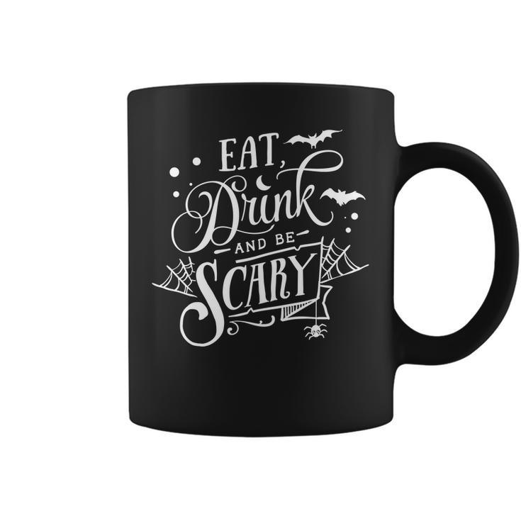 Halloween Eat Drink And Be Scary White Version Coffee Mug