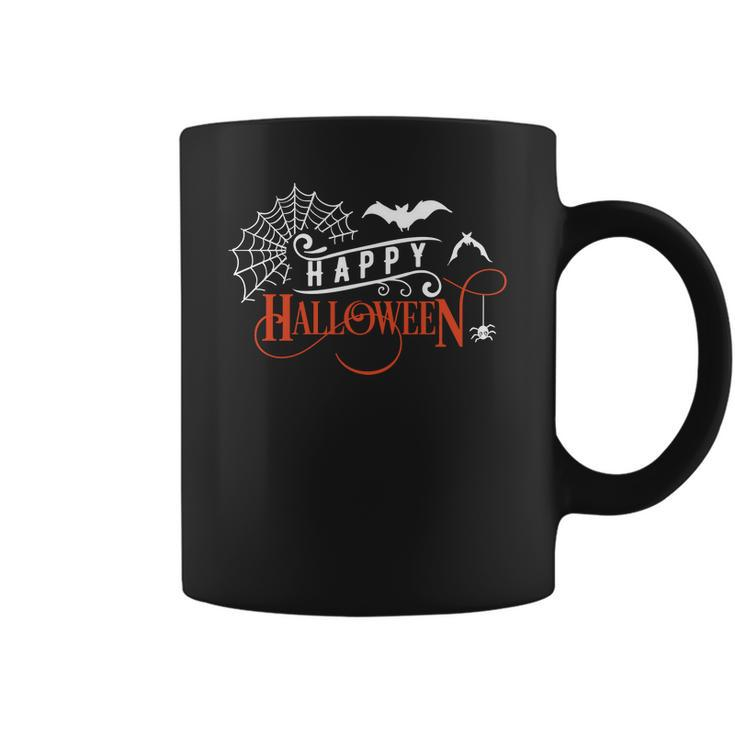 Halloween Funny Happy Halloween Orange And White Coffee Mug