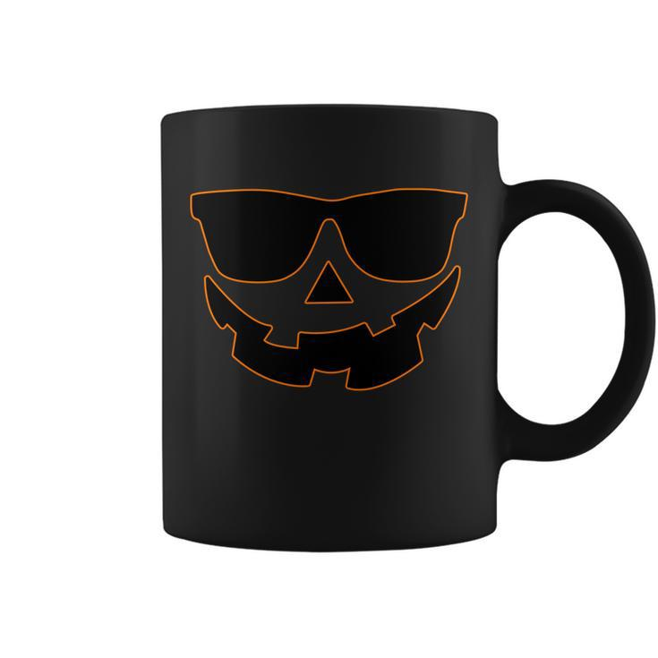Halloween Jack-O- Lantern With Shades Coffee Mug