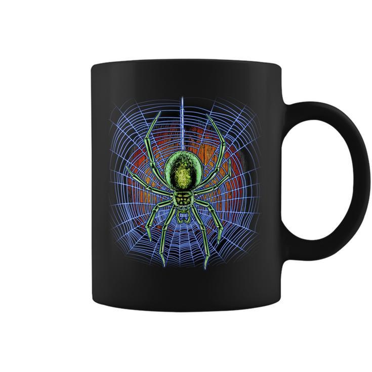 Halloween Spiderweb Creepy Spider Tshirt Coffee Mug