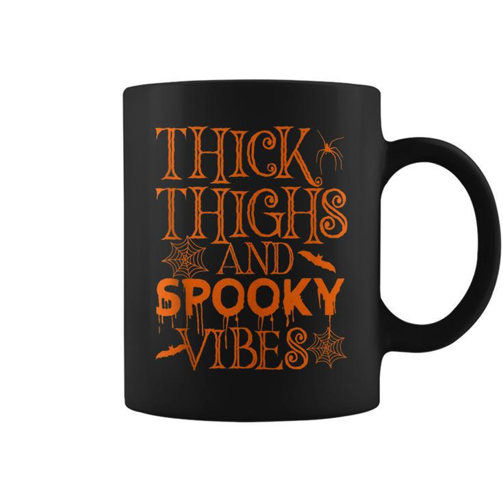 Halloween Thick Thighs And Spooky Vibes  Coffee Mug