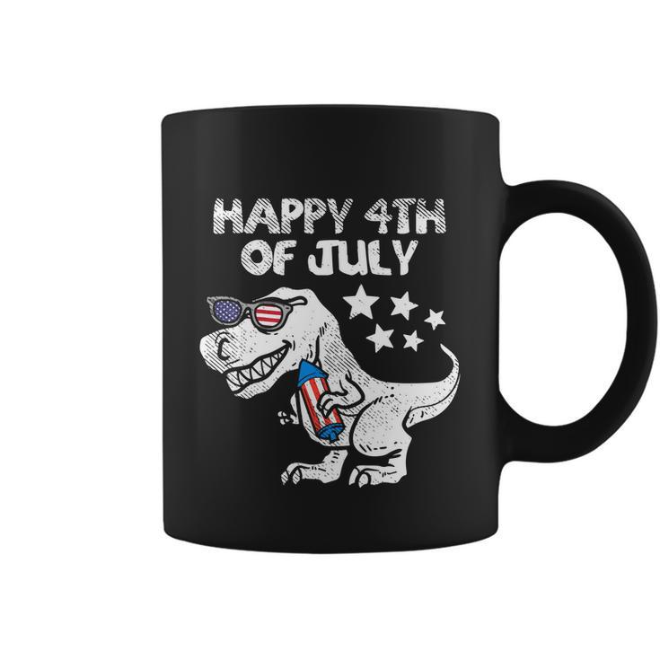 Happy 4Th Of July Trex Dinosaur American Dino Coffee Mug