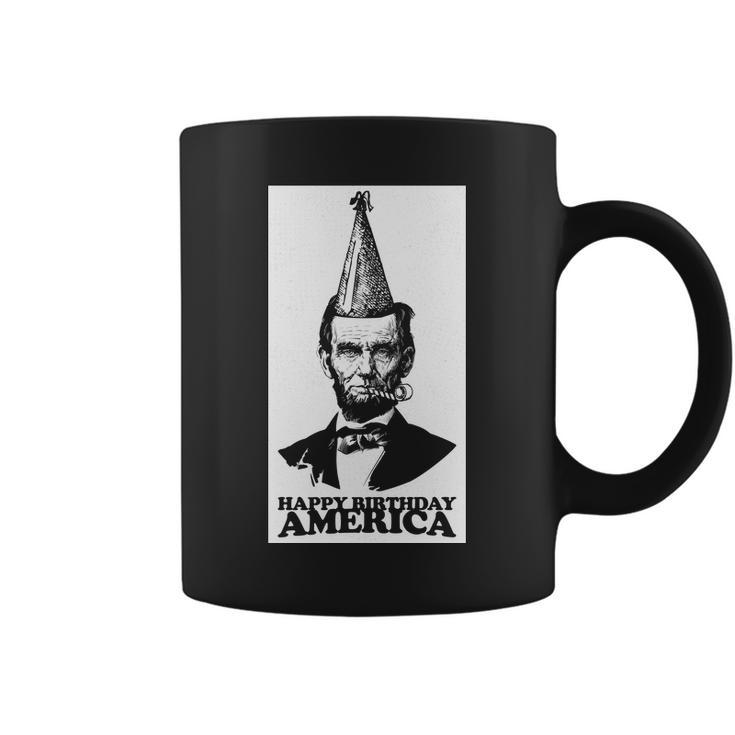 Happy Birthday America Abe Lincoln Coffee Mug