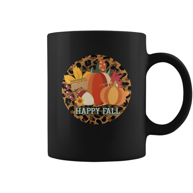 Happy Fall Circle Pumpkins Coffee Mug