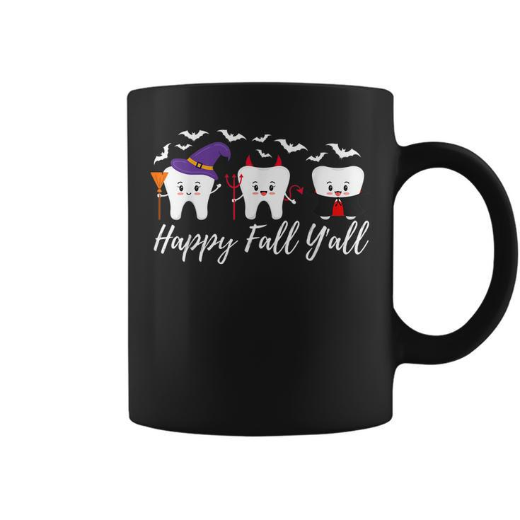 Happy Fall Yall Teeth In Halloween Costumes Dental Coffee Mug
