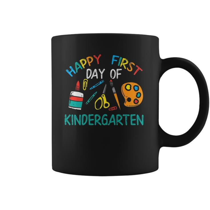Happy First Day Of Kindergarten Back To Boys Girls Teacher Coffee Mug