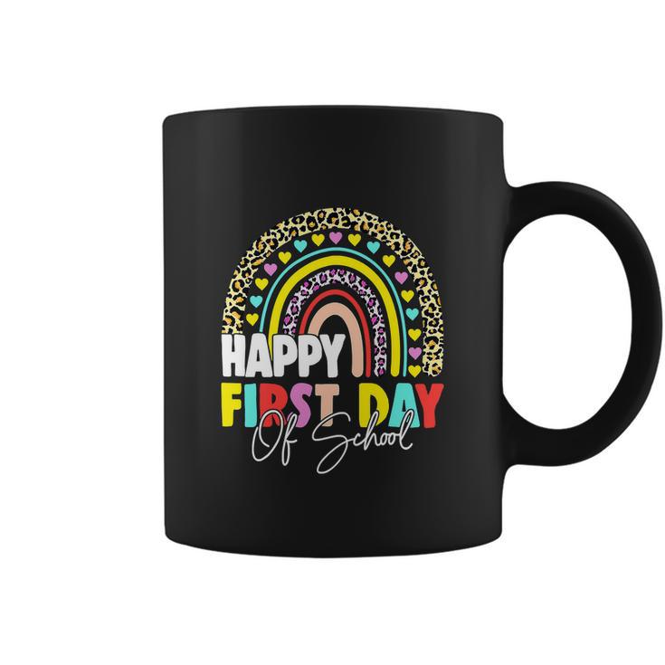 Happy First Day Of School Teacher Back To School Rainbow Coffee Mug