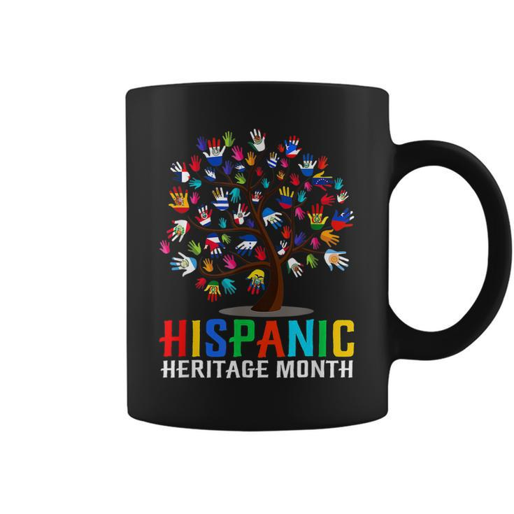 Happy Hand Flag Tree Root Latino National Hispanic Heritage  Coffee Mug
