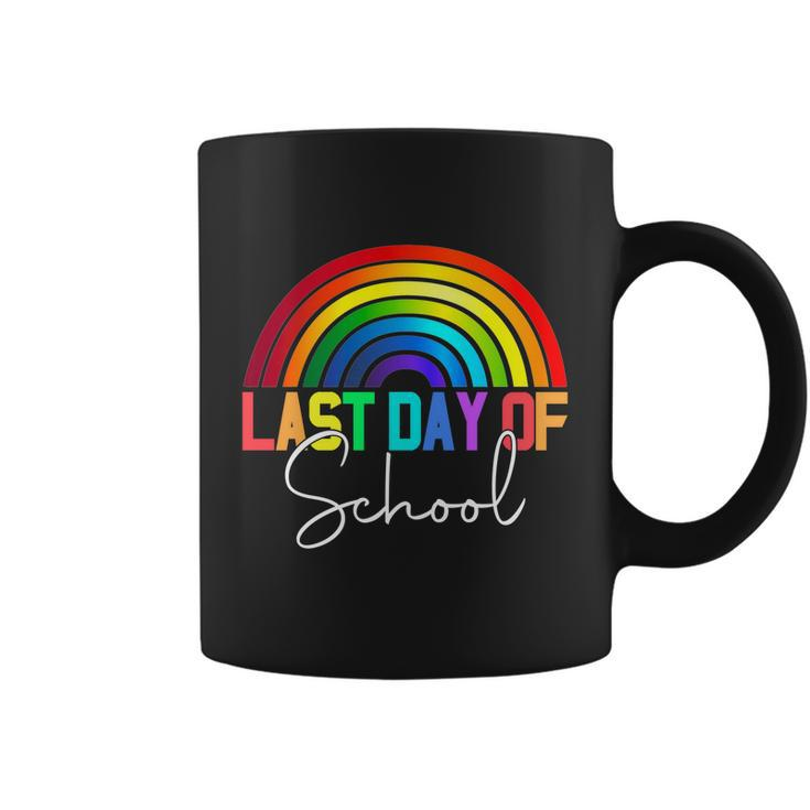 Happy Last Day Of School Teacher Student Graduation Rainbow Gift Coffee Mug