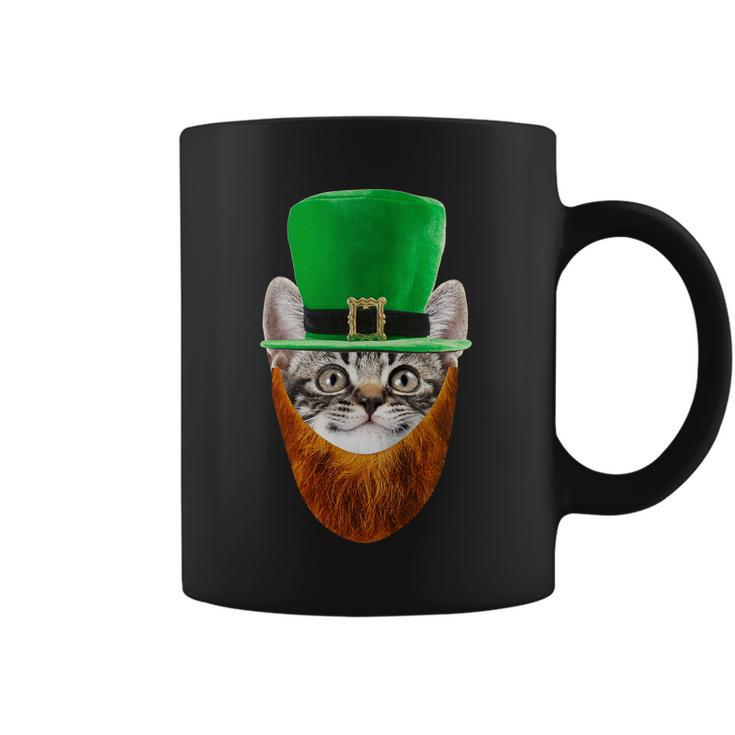Happy St Catricks Day Funny Cat Ginger Beard St Patricks Day Tshirt Coffee Mug