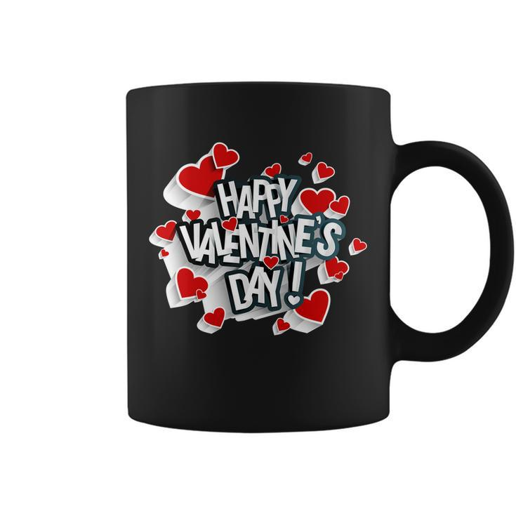 Happy Valentines Day Love Hearts Logo Coffee Mug