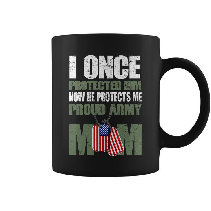 He Protects Me Now Proud Army Mom Tshirt Coffee Mug