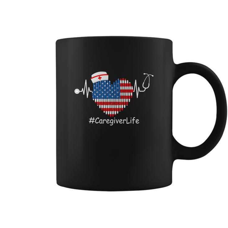 Heartbeat Patriotic Funny 4Th Of July Coffee Mug