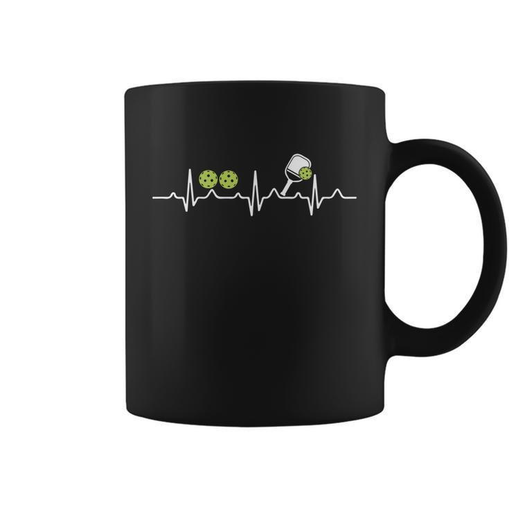 Heartbeat Pulse Pickleball Funny Gift Coffee Mug