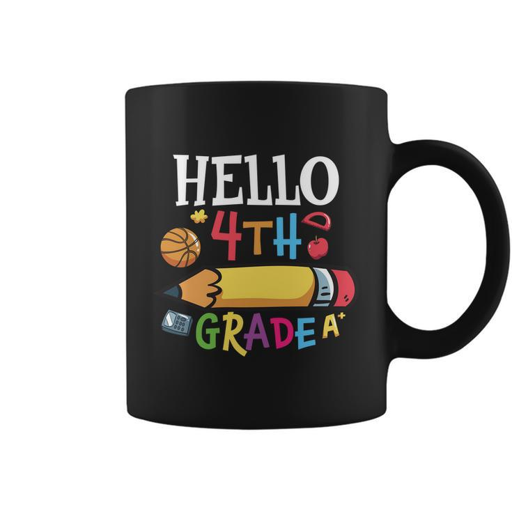 Hello 4Th Grade Pencil First Day Of School Back To School Coffee Mug