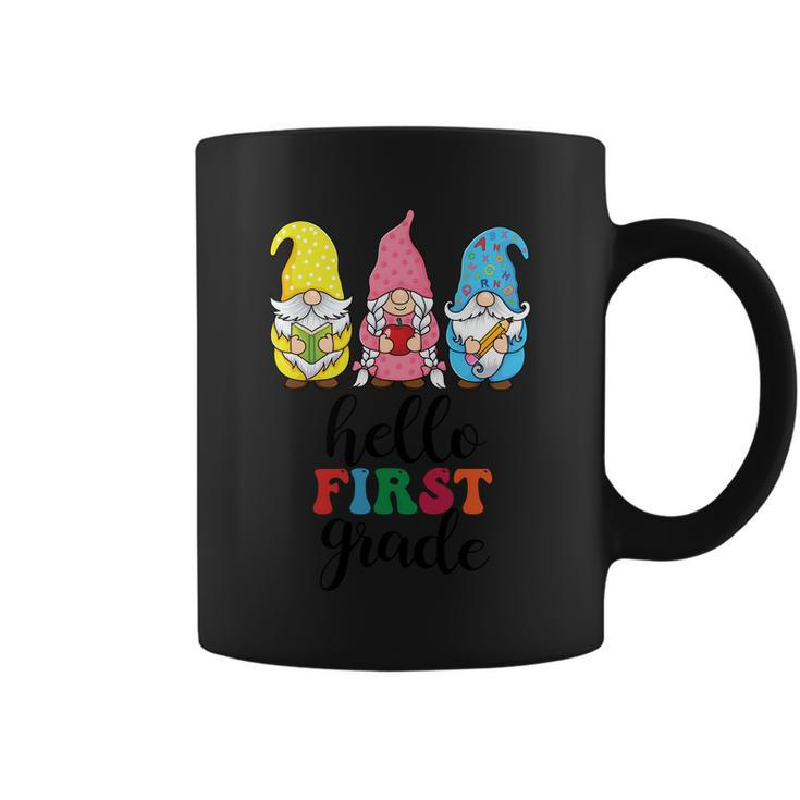 Hello First Grade School Gnome Teacher Students Graphic Plus Size Premium Shirt Coffee Mug