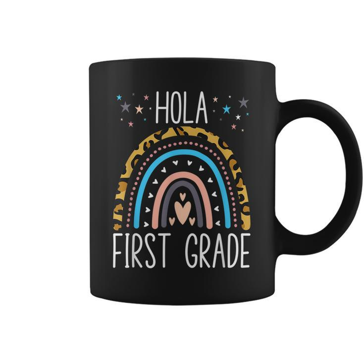 Hello Hola First Grade Spanish Teacher Kids Back To School  Coffee Mug
