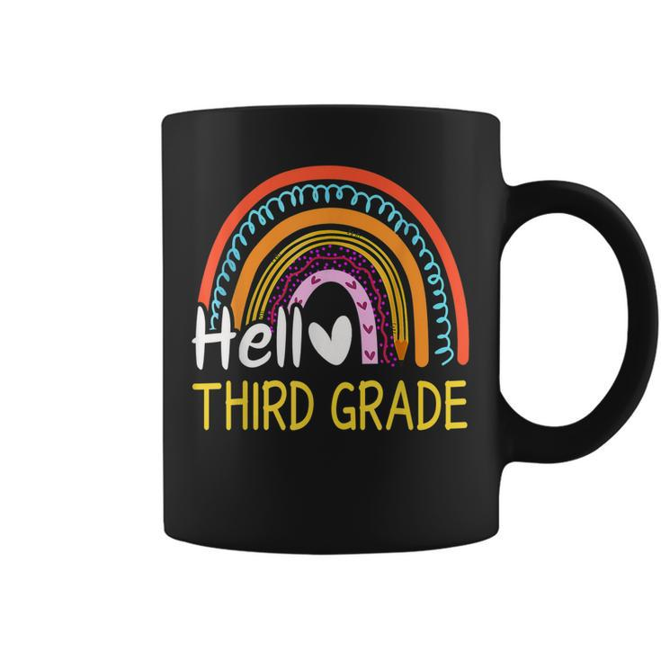 Hello Third Grade Team 3Rd Grade Back To School Rainbow Kids  Coffee Mug