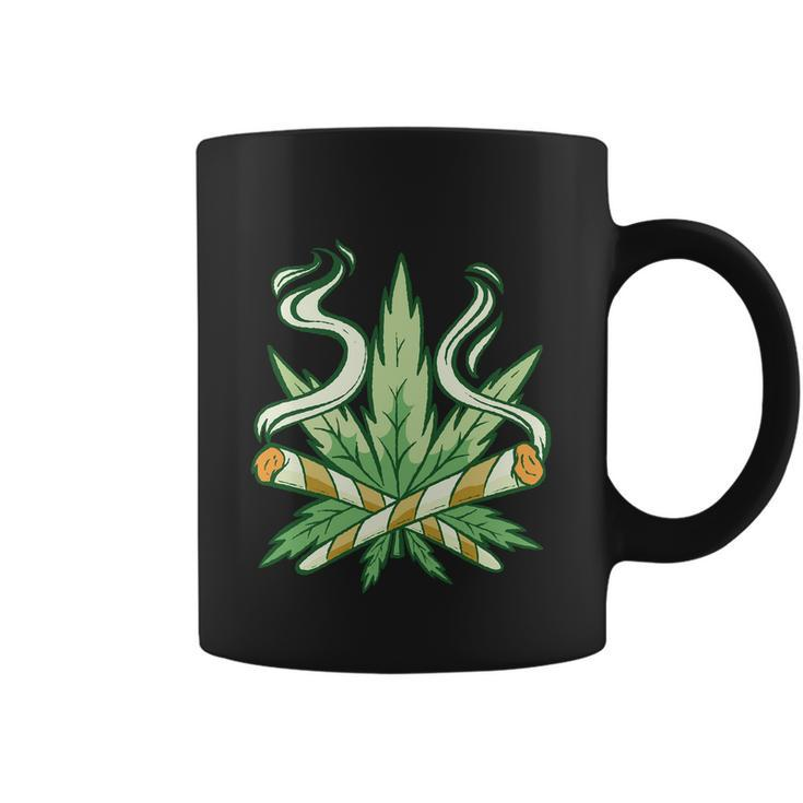 Hemp Leaf Cross Joint Coffee Mug
