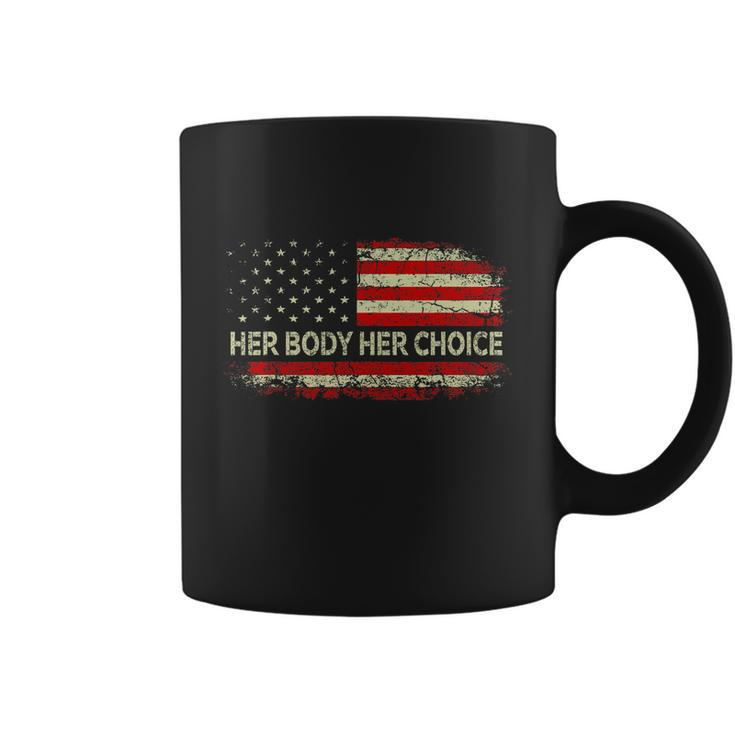Her Body Her Choice American Us Flag Reproductive Rights Coffee Mug