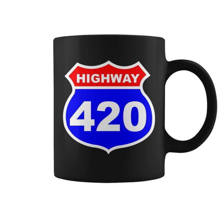 Highway 420 Sign Weed Tshirt Coffee Mug