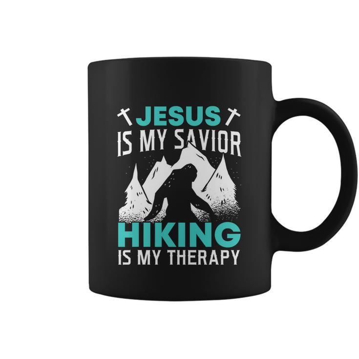 Hiking National Park Hike Mountain Funny Jesus Hiker Coffee Mug
