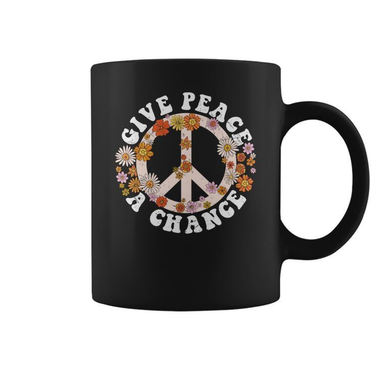 Hippie Give Peace A Chance Peace Symbol Coffee Mug