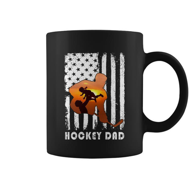 Hockey Dad Father And Kid Family Hockey Lover Coffee Mug