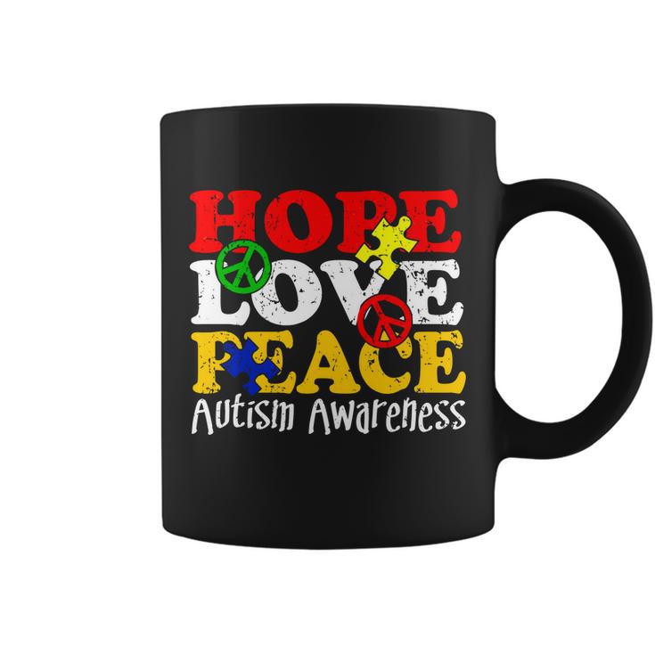 Hope Love Peace Autism Coffee Mug