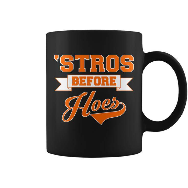 Houston Stros Before Hoes Baseball Script Tshirt Coffee Mug