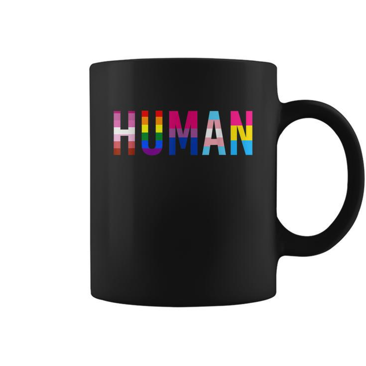 Human Lgbt Flag Gay Pride Month Transgender Rainbow Lesbian Tshirt Coffee Mug