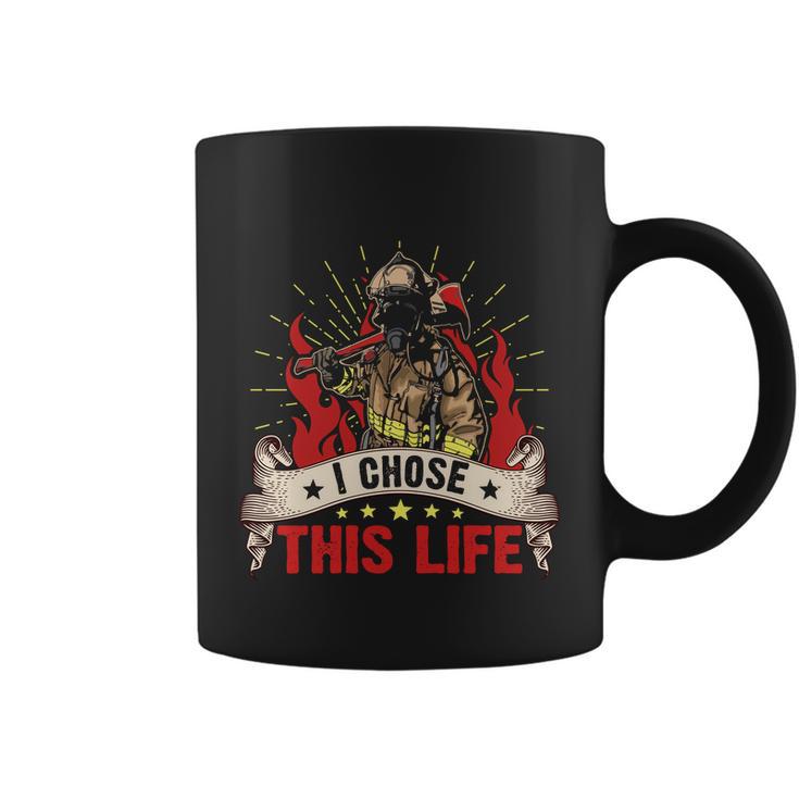 I Chose This Life Thin Red Line Coffee Mug