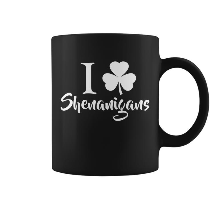 I Clover Shenanigans Irish Shamrock Tshirt Coffee Mug