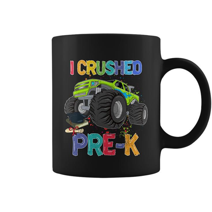 I Crushed Pre_K Monter Truck Sublimation Back To School Coffee Mug
