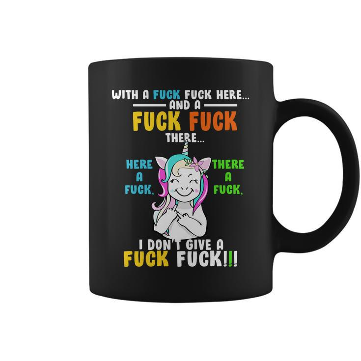 I Dont Give A Fuck Fuck Offensive Funny Unicorn Coffee Mug