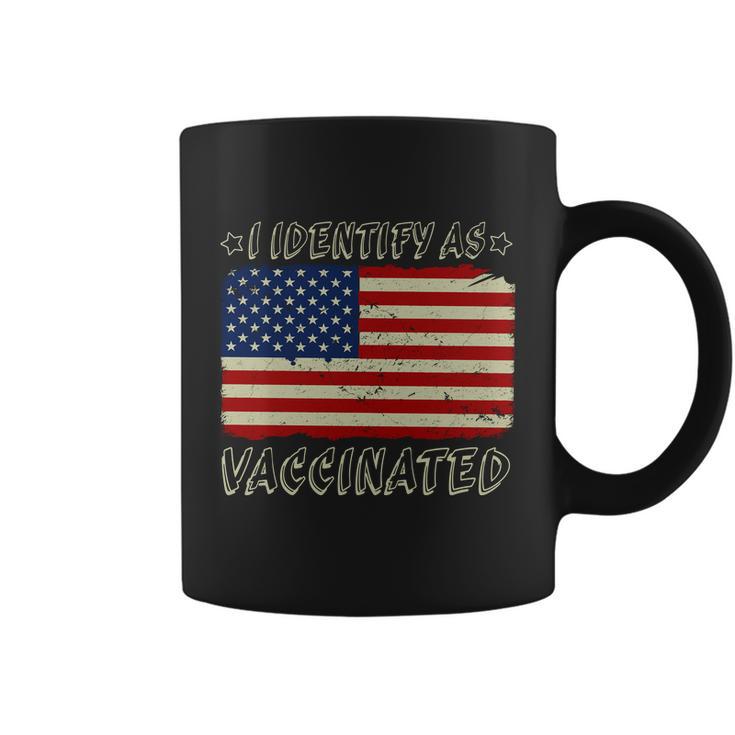 I Identify As Vaccinated American Graphic Plus Size Shirt For Men Women Family Coffee Mug