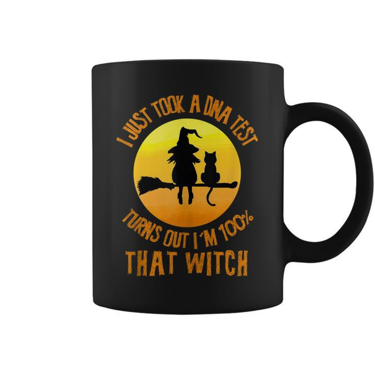 I Just Took A Dna Test  Womens Halloween Witch   Coffee Mug