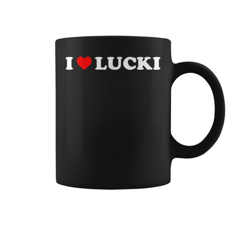 I Love Lucki  Heart Lucki  Coffee Mug