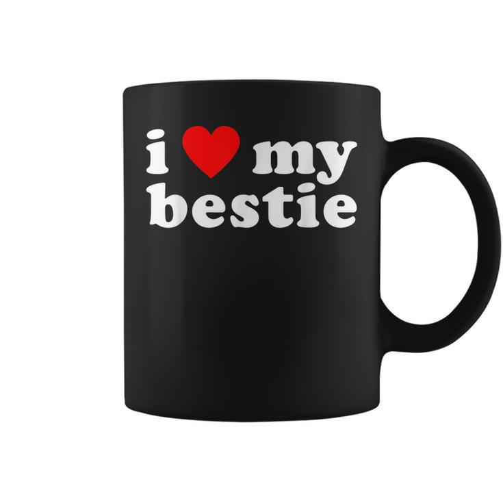 I Love My Bestie Best Friend Bff Cute Matching Friends Heart  Coffee Mug