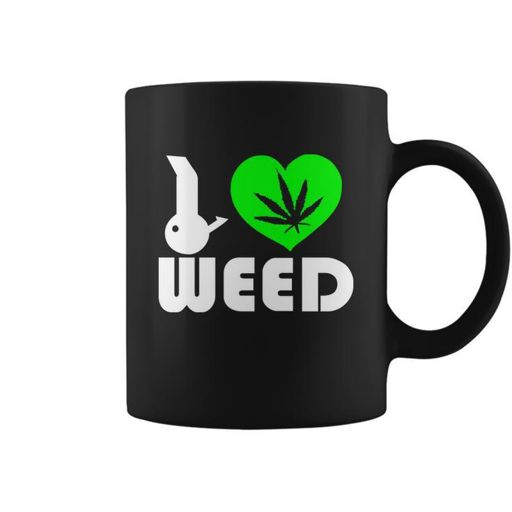 I Love Weed Fun Tshirt Coffee Mug