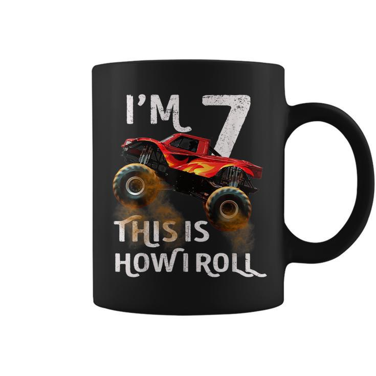 Im 7 This Is How I Roll Monster Truck 7Th Birthday Gifts Coffee Mug