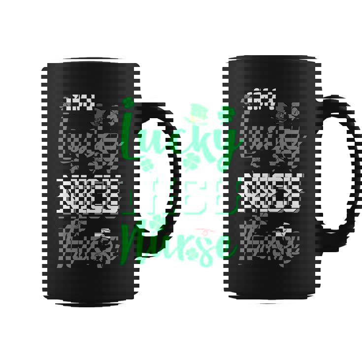 Im A Lucky Nicu Nurse St Patricks Day Graphic Design Printed Casual Daily Basic Coffee Mug