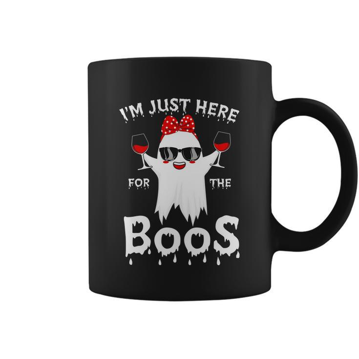 Im Just Here For The Boos Ghost Boo Halloween Quote Coffee Mug
