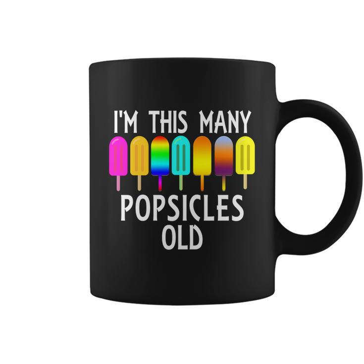 Im This Many Popsicles Old Funny 7Th Birthday Popsicle Cute Gift Coffee Mug