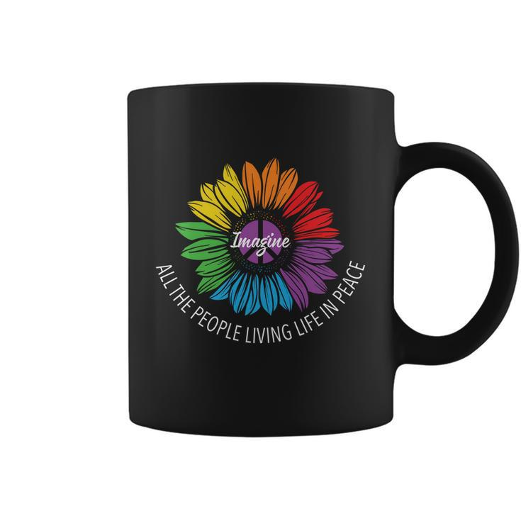 Imagine All The People Living Lgbt Pride Month Coffee Mug