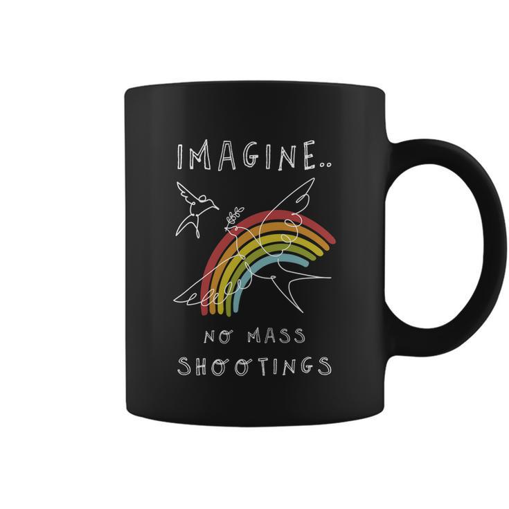 Imagine No Mass Shooting End Gun Violence Orange Gun Control Coffee Mug